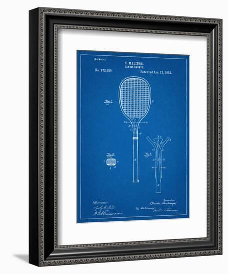 Tennis Racket Patent-null-Framed Art Print