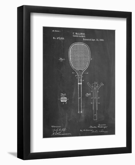 Tennis Racket Patent-null-Framed Art Print