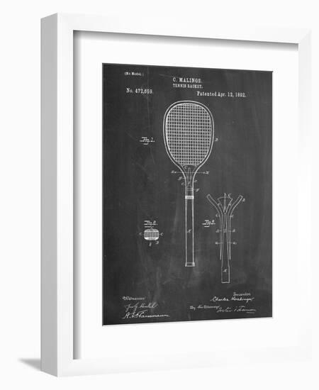 Tennis Racket Patent-null-Framed Art Print