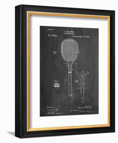 Tennis Racket Patent-null-Framed Art Print