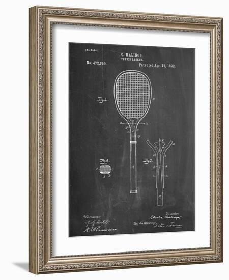 Tennis Racket Patent-null-Framed Art Print