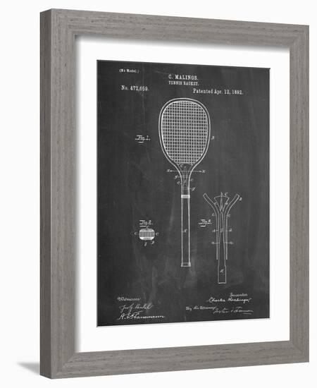 Tennis Racket Patent-null-Framed Art Print