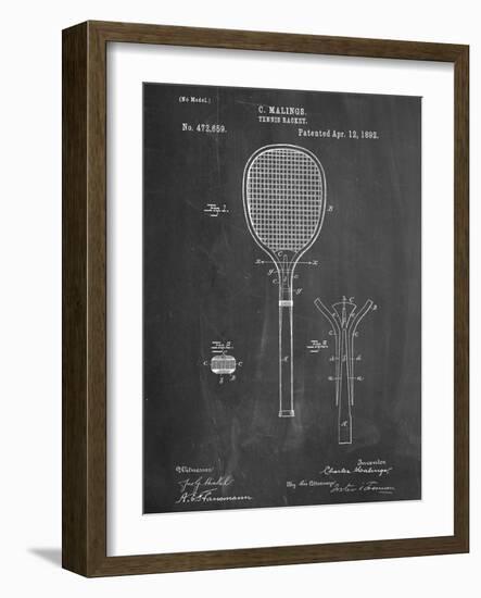 Tennis Racket Patent-null-Framed Art Print