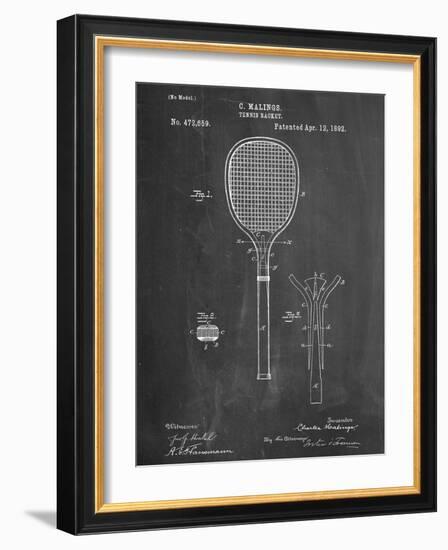 Tennis Racket Patent-null-Framed Art Print