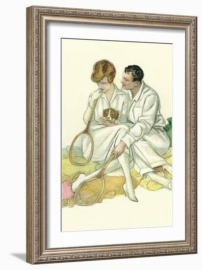 Tennis Romance-null-Framed Art Print