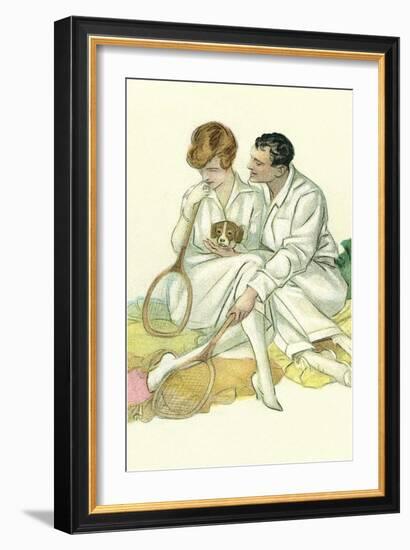 Tennis Romance-null-Framed Art Print