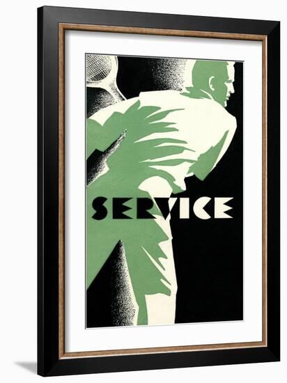 Tennis Service Poster-null-Framed Art Print