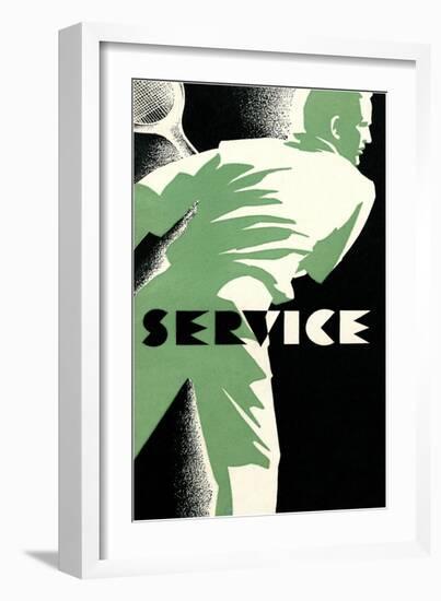 Tennis Service Poster-null-Framed Art Print