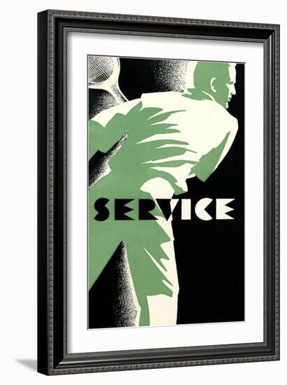 Tennis Service Poster-null-Framed Art Print