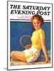 "Tennis Time-Out," Saturday Evening Post Cover, July 20, 1935-Walt Otto-Mounted Giclee Print