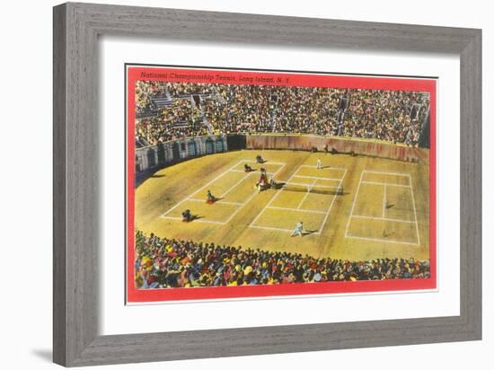 Tennis Tournament, Long Island, New York-null-Framed Art Print