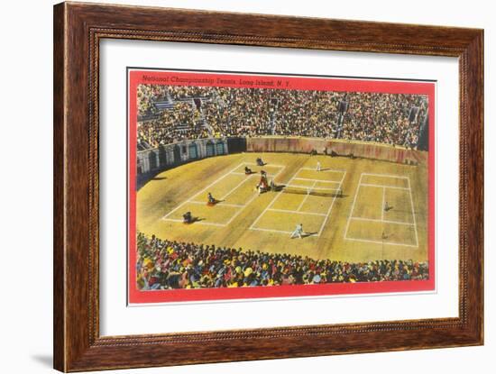 Tennis Tournament, Long Island, New York-null-Framed Art Print