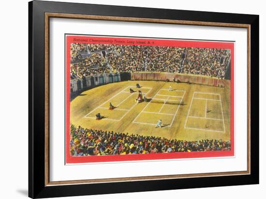 Tennis Tournament, Long Island, New York-null-Framed Art Print