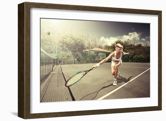 Tennis-ersler-Framed Art Print