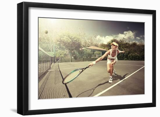 Tennis-ersler-Framed Art Print