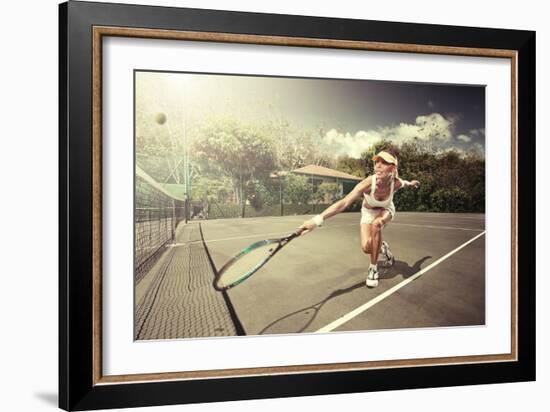 Tennis-ersler-Framed Art Print