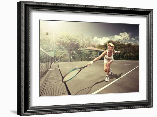 Tennis-ersler-Framed Art Print