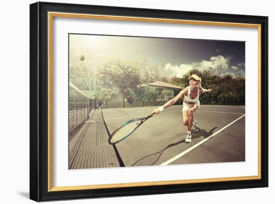 Tennis-ersler-Framed Art Print