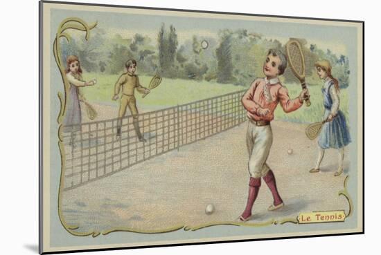 Tennis-null-Mounted Giclee Print