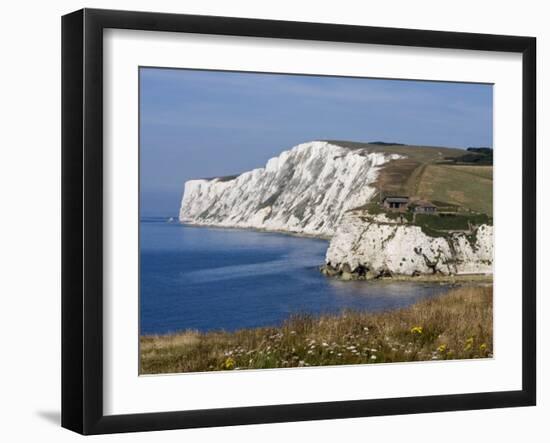 Tennyson Down, Black Rock and Highdown Cliffs from Freshwater Bay, Isle of Wight, England, UK-Rainford Roy-Framed Photographic Print
