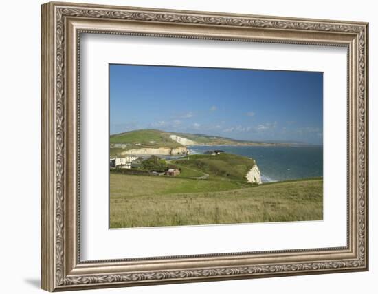 Tennyson Down Looking Towards Freshwater Bay, Isle of Wight, England, United Kingdom, Europe-Peter Barritt-Framed Photographic Print