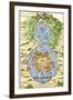 Tenochtitlan, Capital City of Aztec Mexico, an Island Connected by Causeways to Land, c.1520-null-Framed Giclee Print