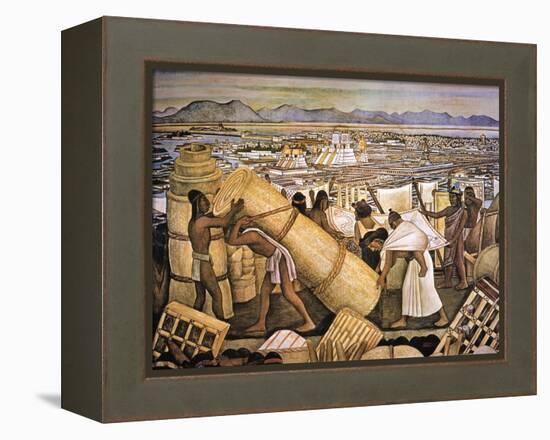 Tenochtitlan (Mexico City)-Diego Rivera-Framed Premier Image Canvas