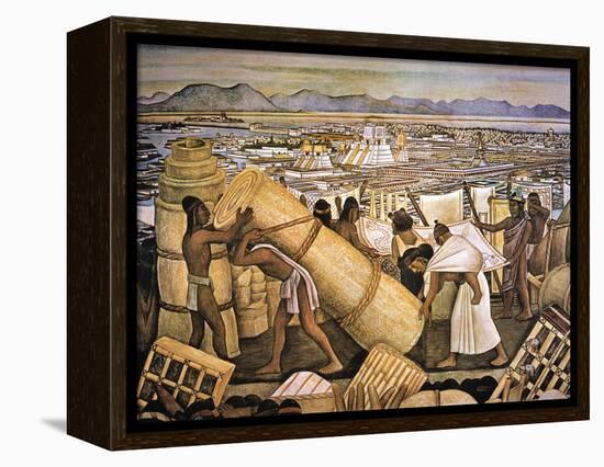 Tenochtitlan (Mexico City)-Diego Rivera-Framed Premier Image Canvas