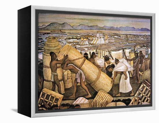 Tenochtitlan (Mexico City)-Diego Rivera-Framed Premier Image Canvas