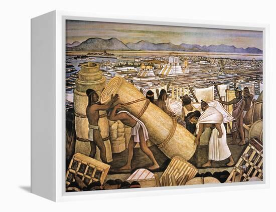 Tenochtitlan (Mexico City)-Diego Rivera-Framed Premier Image Canvas