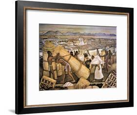 Tenochtitlan (Mexico City)-Diego Rivera-Framed Giclee Print