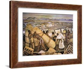 Tenochtitlan (Mexico City)-Diego Rivera-Framed Giclee Print