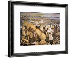Tenochtitlan (Mexico City)-Diego Rivera-Framed Giclee Print