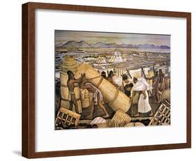 Tenochtitlan (Mexico City)-Diego Rivera-Framed Giclee Print