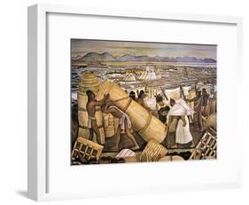 Tenochtitlan (Mexico City)-Diego Rivera-Framed Giclee Print