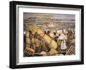 Tenochtitlan (Mexico City)-Diego Rivera-Framed Giclee Print
