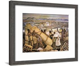 Tenochtitlan (Mexico City)-Diego Rivera-Framed Giclee Print