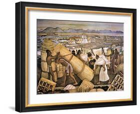 Tenochtitlan (Mexico City)-Diego Rivera-Framed Giclee Print