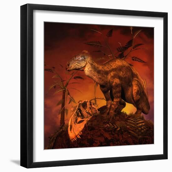 Tenontosaurus Was an Ornithopod Dinosaur from the Middle Cretaceous Period-null-Framed Premium Giclee Print