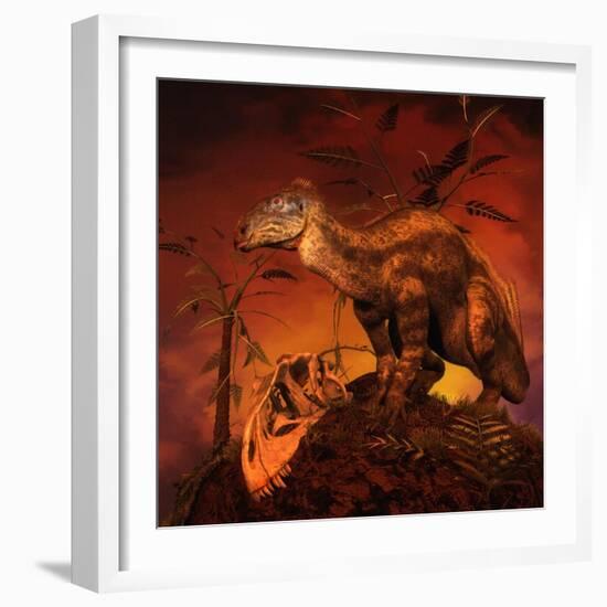 Tenontosaurus Was an Ornithopod Dinosaur from the Middle Cretaceous Period-null-Framed Premium Giclee Print