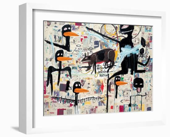 Tenor, 1985-Jean-Michel Basquiat-Framed Giclee Print