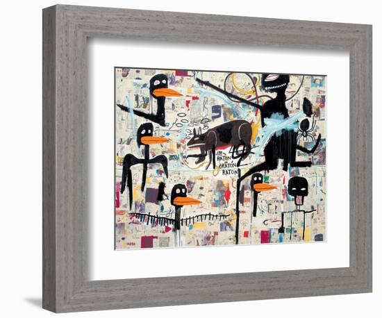 Tenor, 1985-Jean-Michel Basquiat-Framed Giclee Print