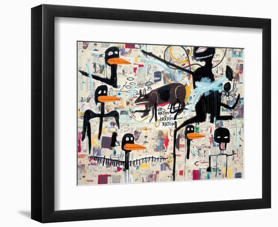 Tenor, 1985-Jean-Michel Basquiat-Framed Giclee Print