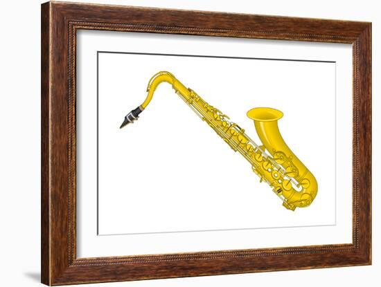 Tenor Saxophone, Brass, Musical Instrument-Encyclopaedia Britannica-Framed Art Print