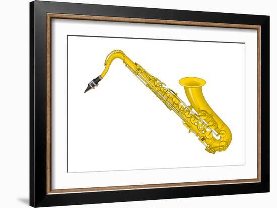 Tenor Saxophone, Brass, Musical Instrument-Encyclopaedia Britannica-Framed Art Print