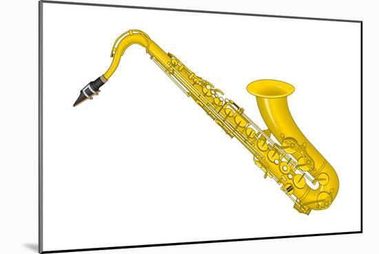 Tenor Saxophone, Brass, Musical Instrument-Encyclopaedia Britannica-Mounted Art Print