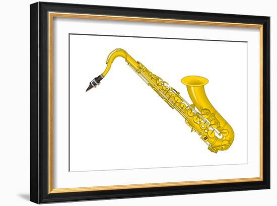 Tenor Saxophone, Brass, Musical Instrument-Encyclopaedia Britannica-Framed Art Print