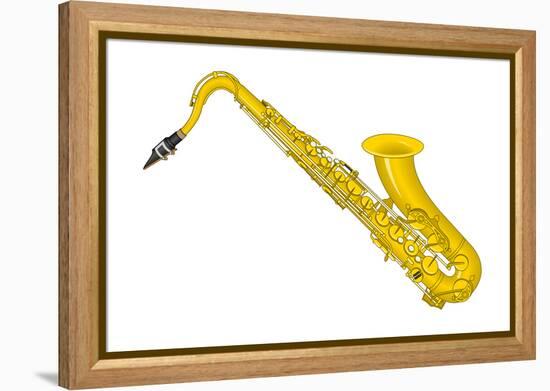 Tenor Saxophone, Brass, Musical Instrument-Encyclopaedia Britannica-Framed Stretched Canvas