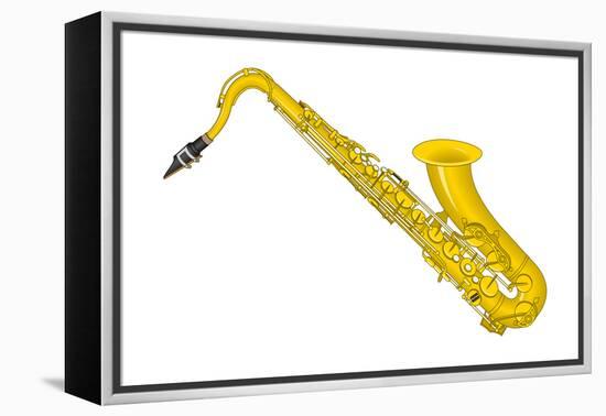 Tenor Saxophone, Brass, Musical Instrument-Encyclopaedia Britannica-Framed Stretched Canvas