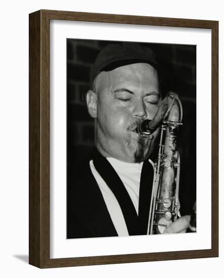 Tenor Saxophonist Dale Barlow Playing at the Fairway, Welwyn Garden City, Hertfordshire, 1996-Denis Williams-Framed Photographic Print